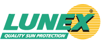 Lunex logotyp med texten "Quality sun protection"